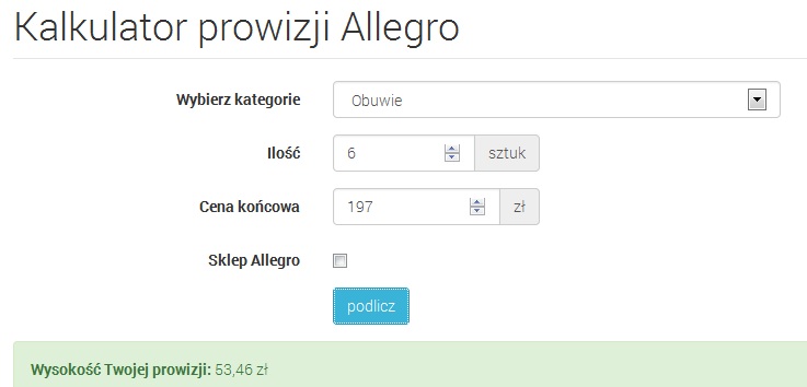 Jak Wyliczyc Prowizje Na Allegro