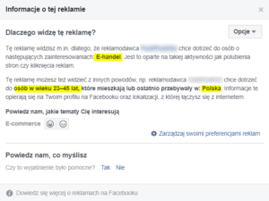 jak analizować reklamę na FB