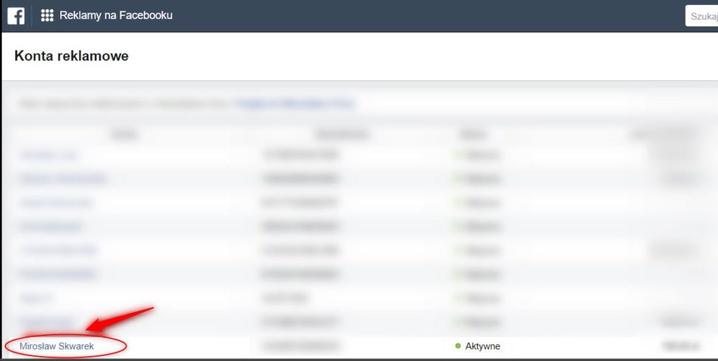 Menadżer reklam na facebooku